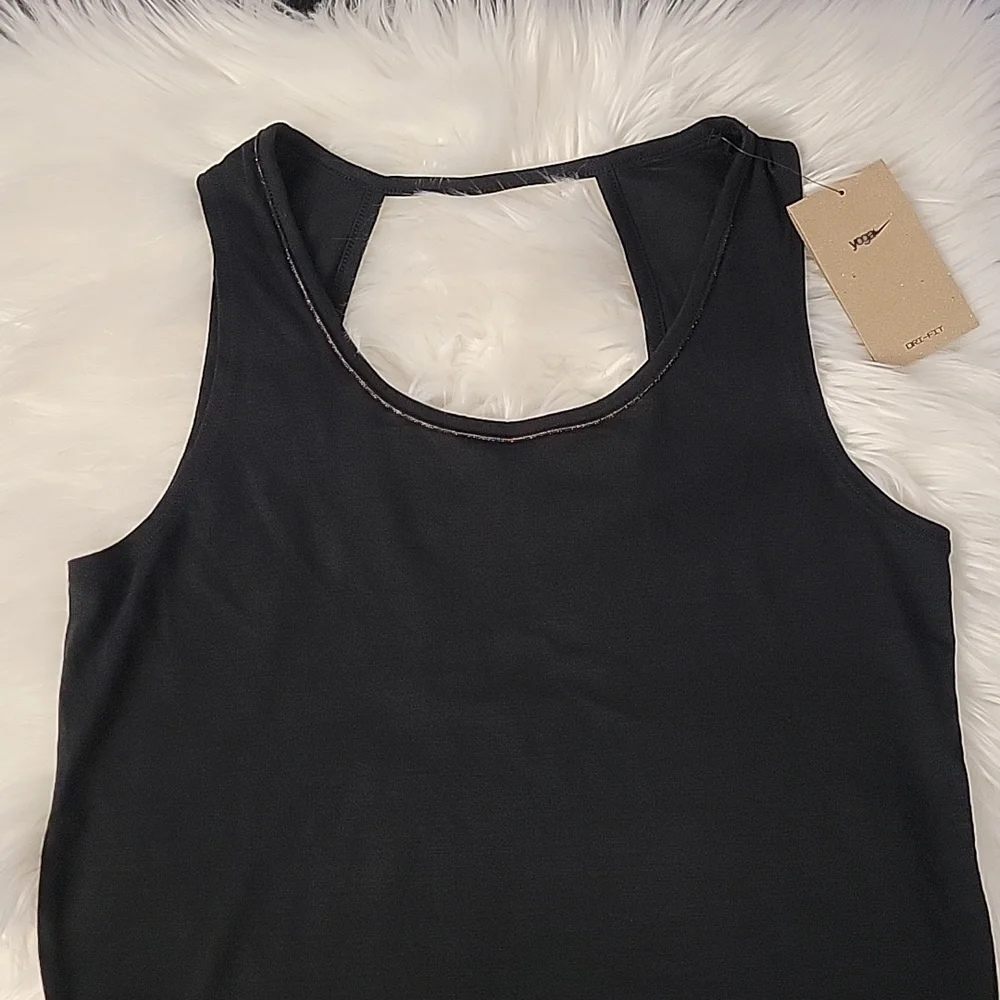 NIKE Yoga Dri-FIT Lurex Tank In Black - Picture 5 of 8